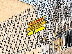 Instalación de concertina romboidal de 50 cm.