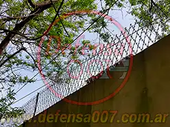 Instalación de concertina romboidal de 50 cm sobre muro.