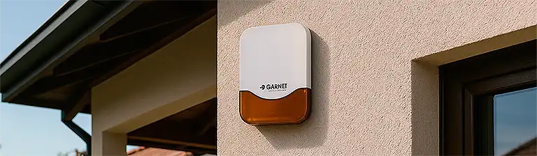Sirenas de alarma exteriores e interiores.